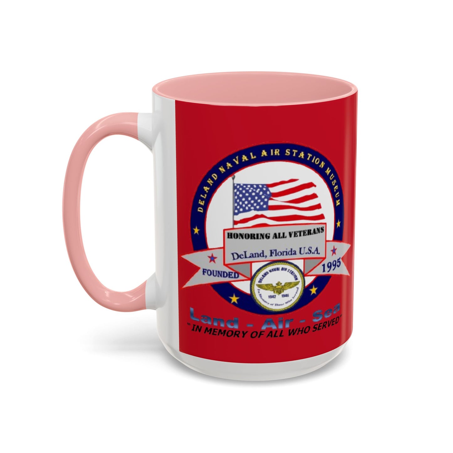 DNASM 2-sided, Founding & Student Art w/WhiteBG Red Accent Mug by theGreenDragonTavern.shop
