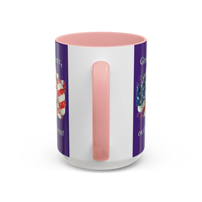 Vendetta, "Give me liberty, or give me death!" Purple Accent Mug by theGreenDragonTavern.shop