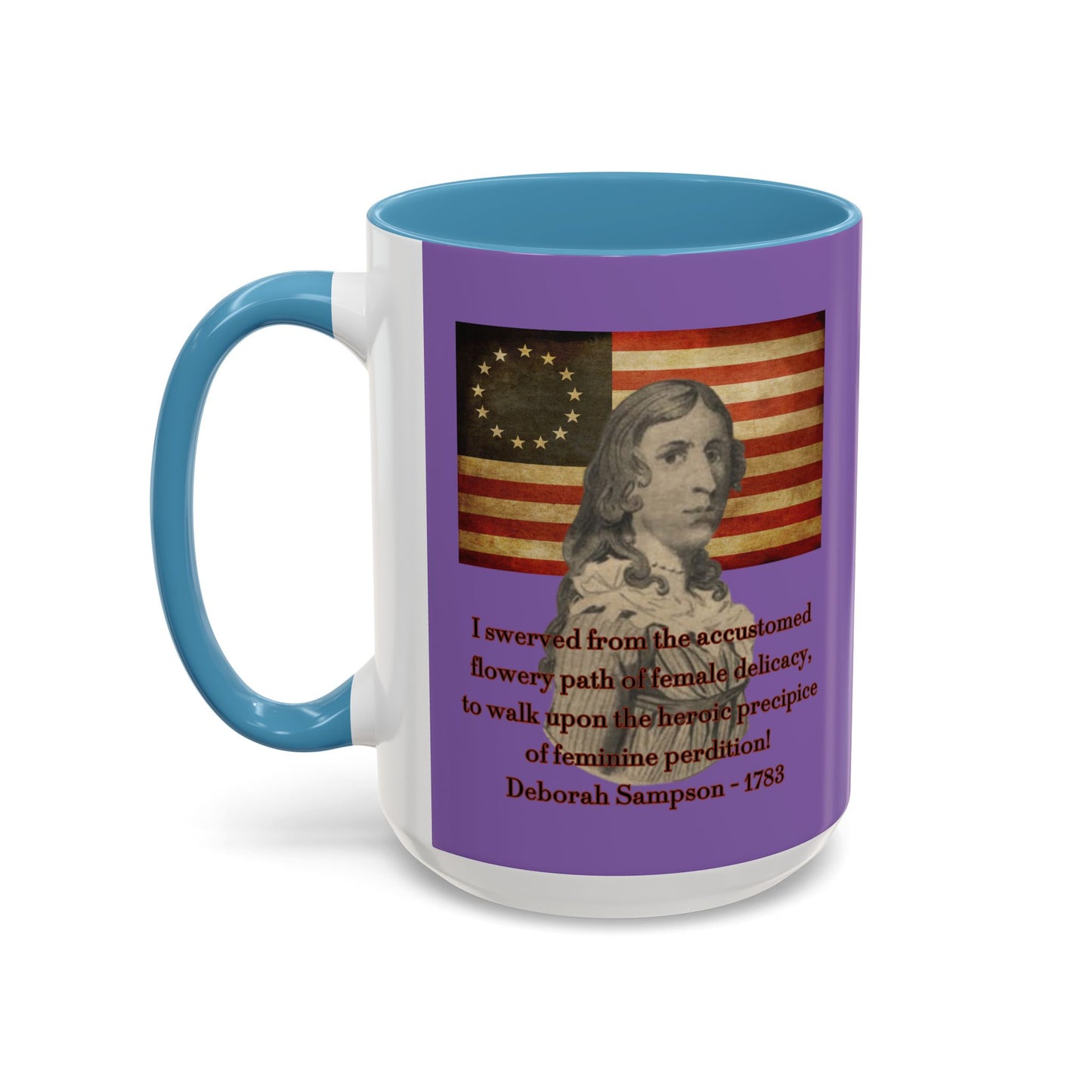 Deborah Sampson, America's Mulan Light Purple Accent Mug by theGreenDragonTavern.shop