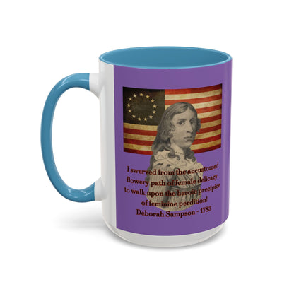 Deborah Sampson, America's Mulan Light Purple Accent Mug by theGreenDragonTavern.shop