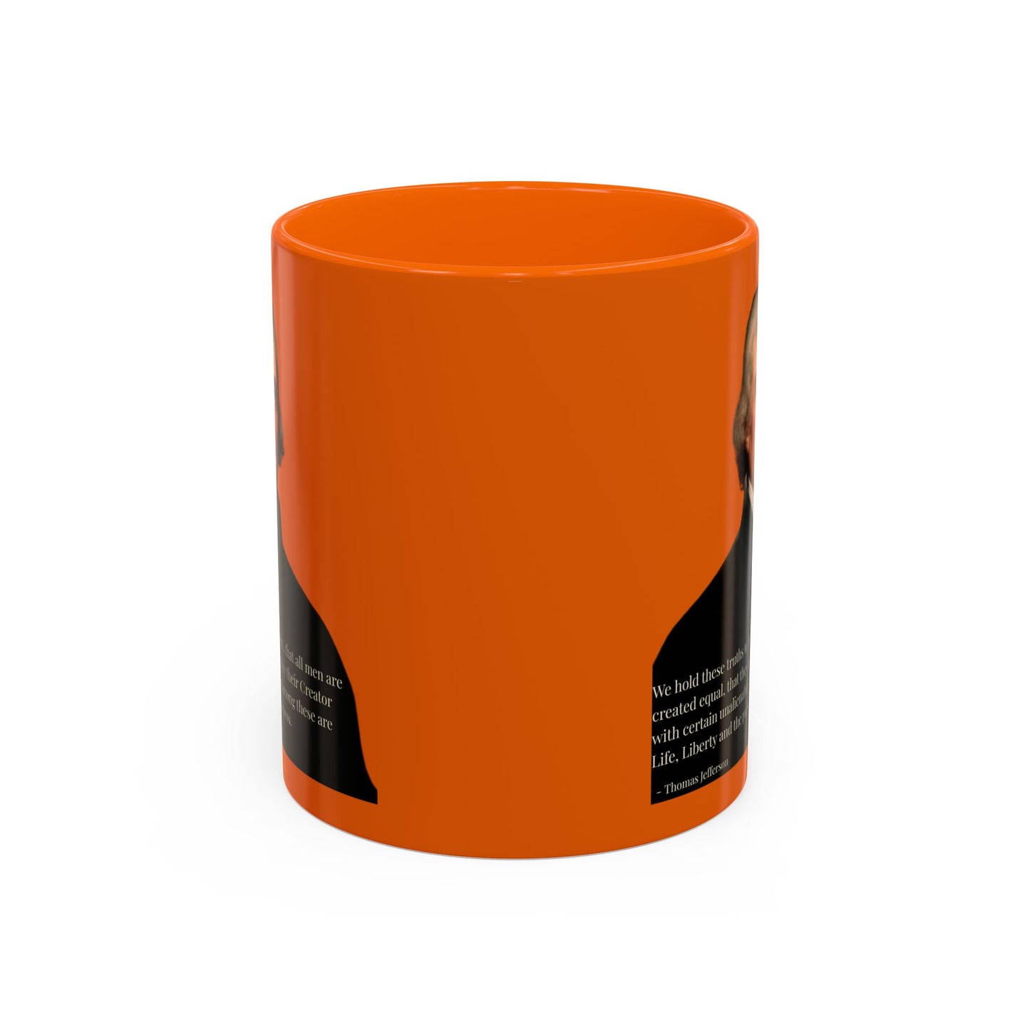 We hold these truths to be self-evident Orange Accent Mug by theGreenDragonTavern.shop