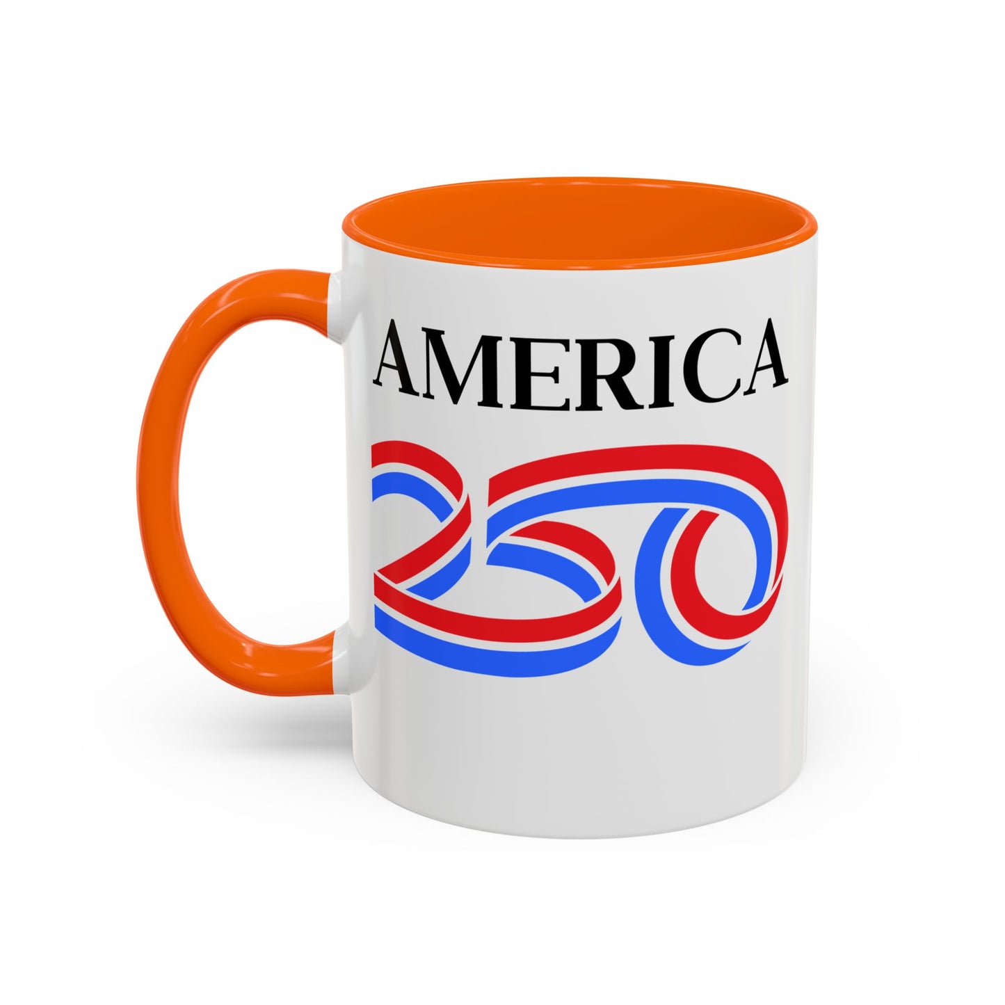 America 250 White Accent Mug by theGreenDragonTavern.shop