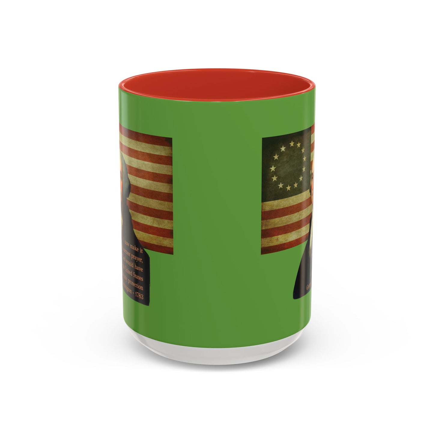Washington's Earnest Prayer Green Accent Mug by theGreenDragonTavern.shop