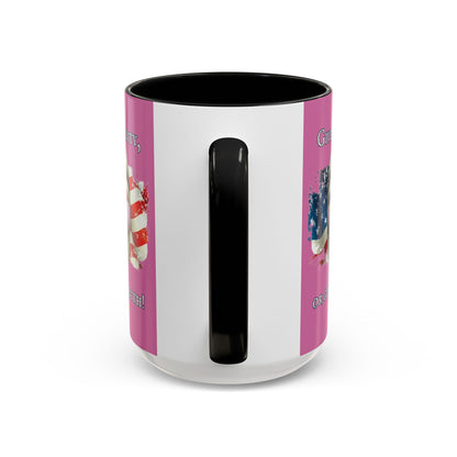 Vendetta, "Give me liberty, or give me death!" Pink Accent Mug by theGreenDragonTavern.shop