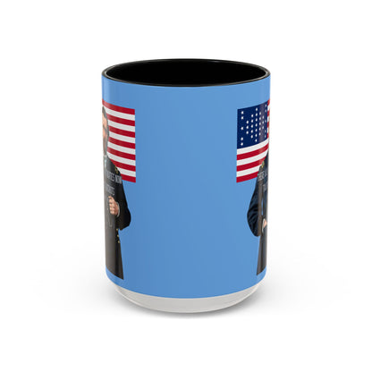 "Traitors and Patriots" Ulysses Grant Light Blue Accent Mug by theGreenDragonTavern.shop