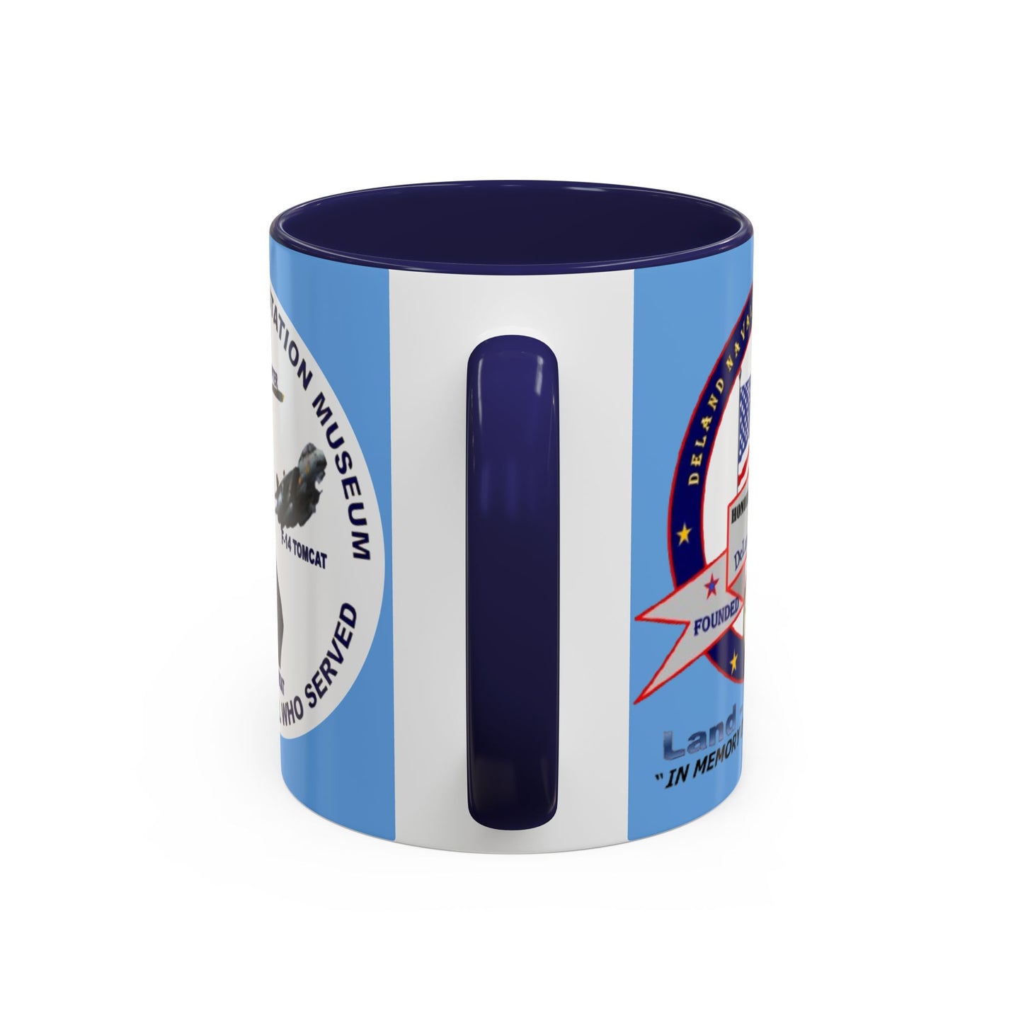 DNASM 2-sided, Founding & Student Art w/WhiteBG Light Blue Accent Mug by theGreenDragonTavern.shop