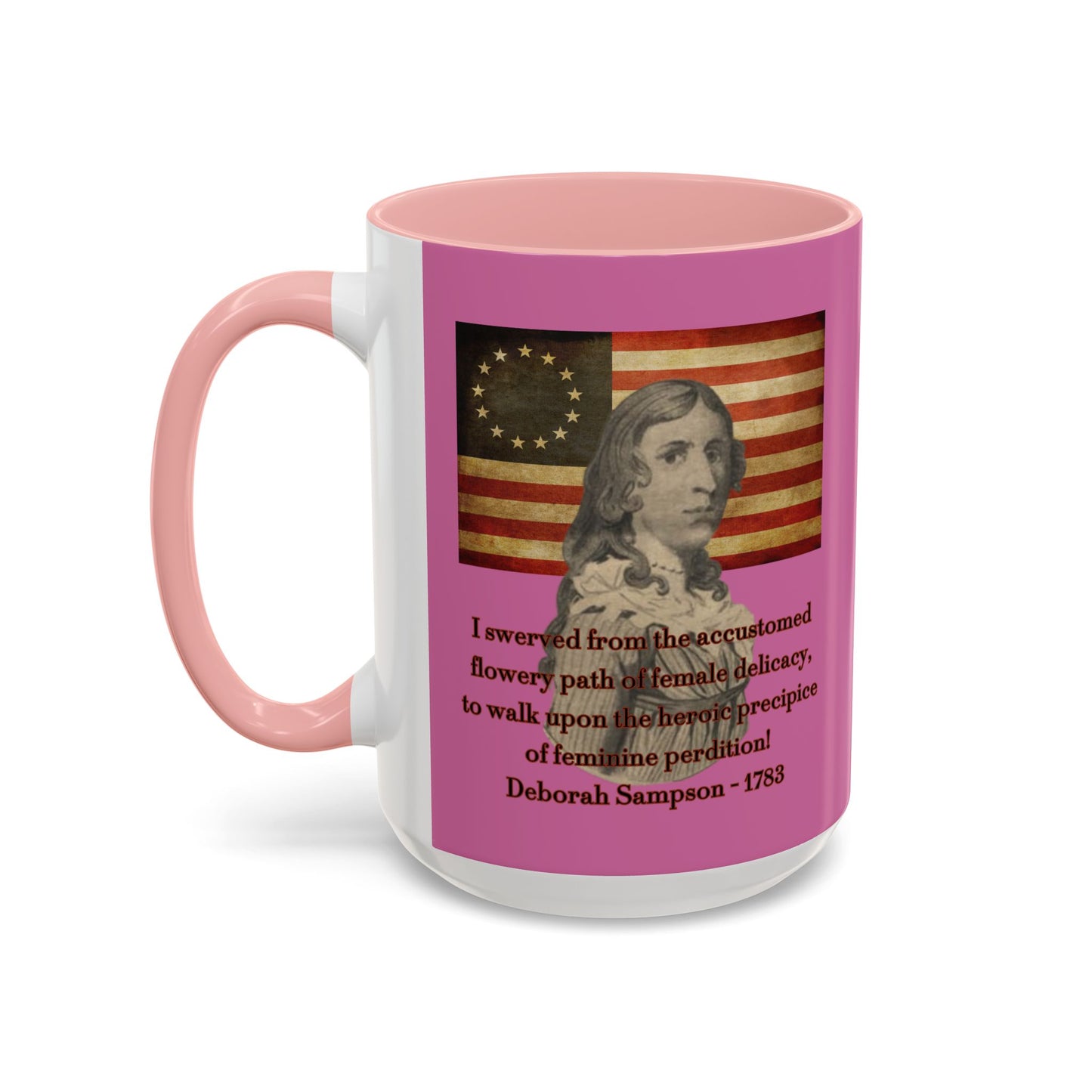 Deborah Sampson, America's Mulan Pink Accent Mug by theGreenDragonTavern.shop