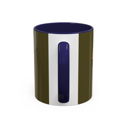 Hula Girl Packin' Heat Dark Green Accent Mug by theGreenDragonTavern.shop