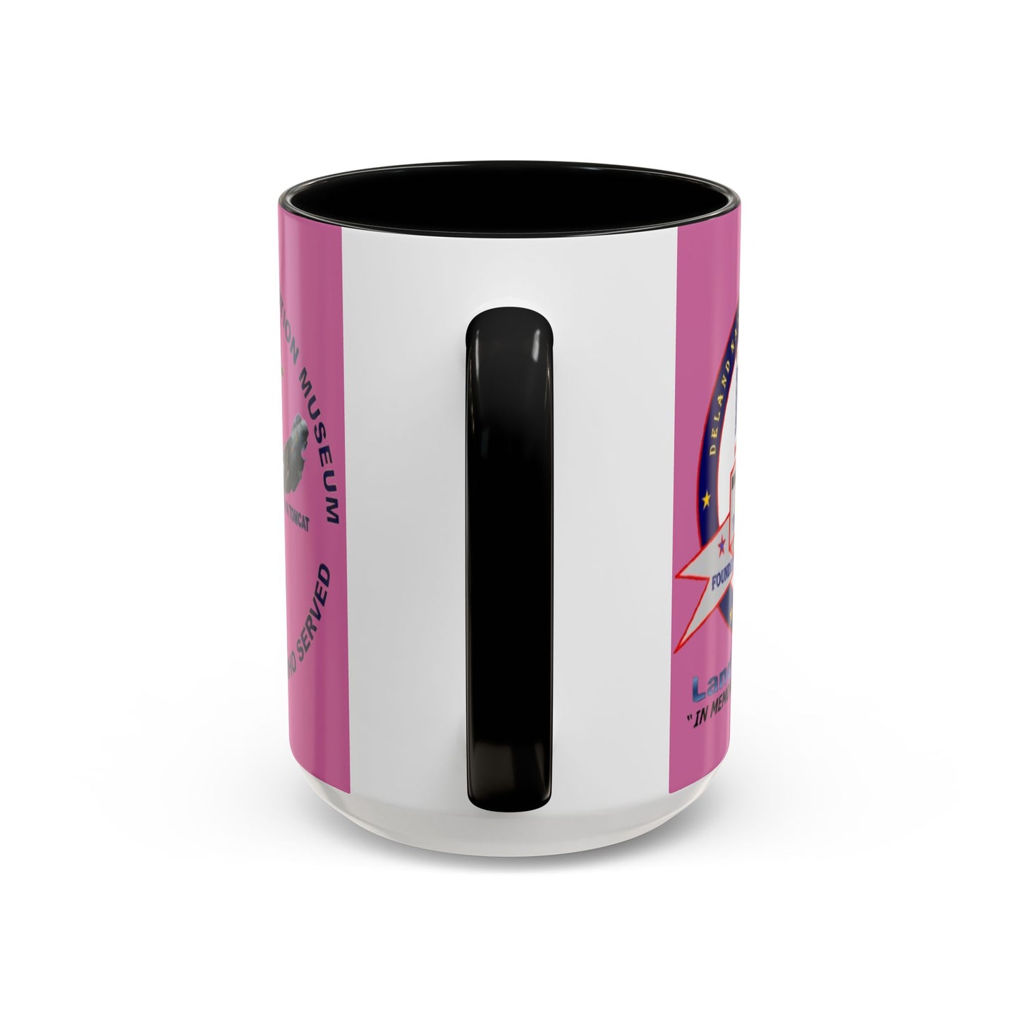 DNASM 2-sided, Founding & Student Art Pink Accent Mug by theGreenDragonTavern.shop