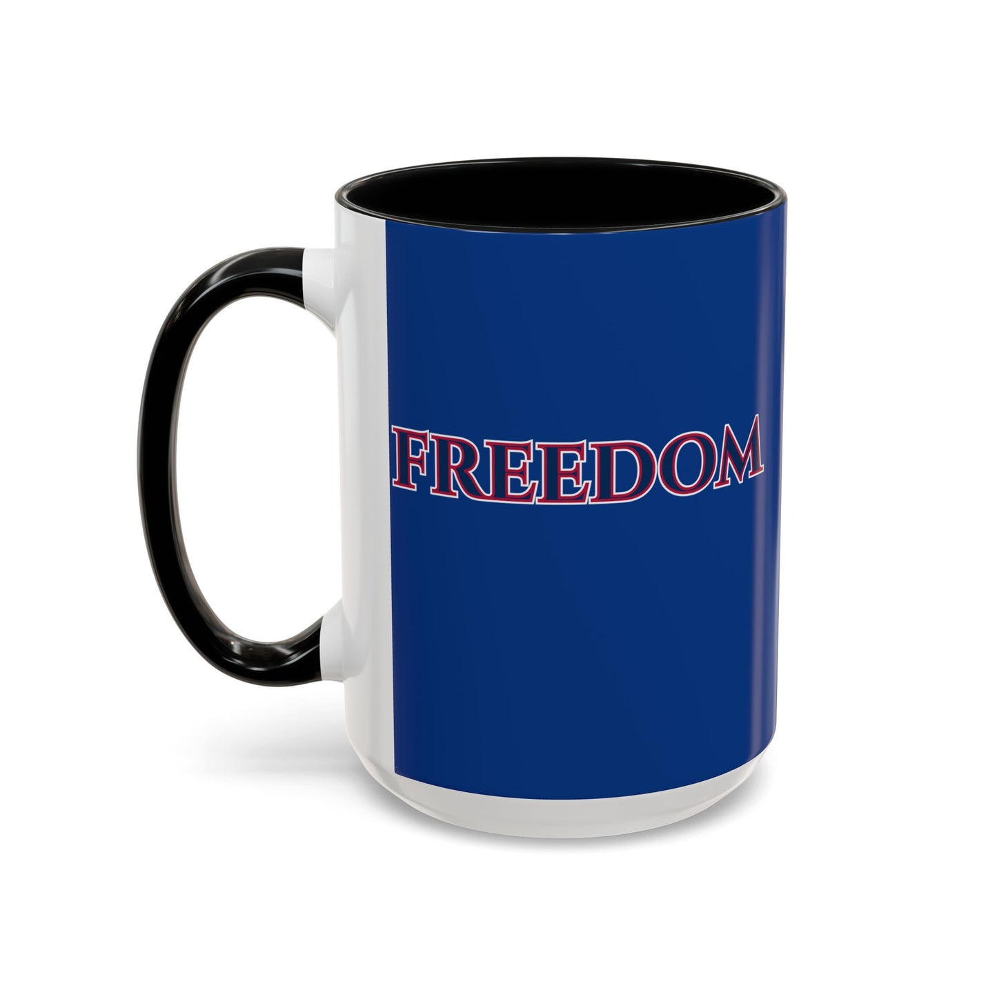 Freedom, Dark Blue Accent Mug by theGreenDragonTavern.shop