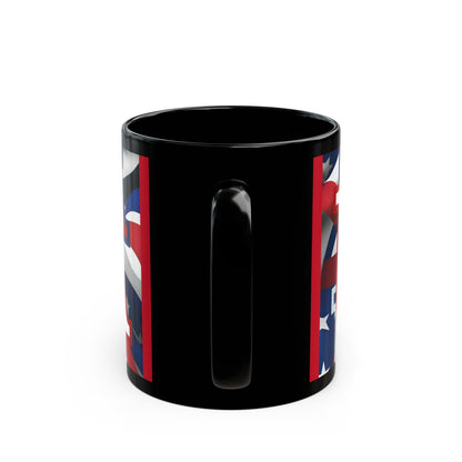USA! USA! USA White font Patriot Red Mug by theGreenDragonTavern.shop