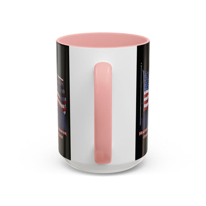 Charlie Kirk, Healthy Debate Black Accent Mug by theGreenDragonTavern.shop