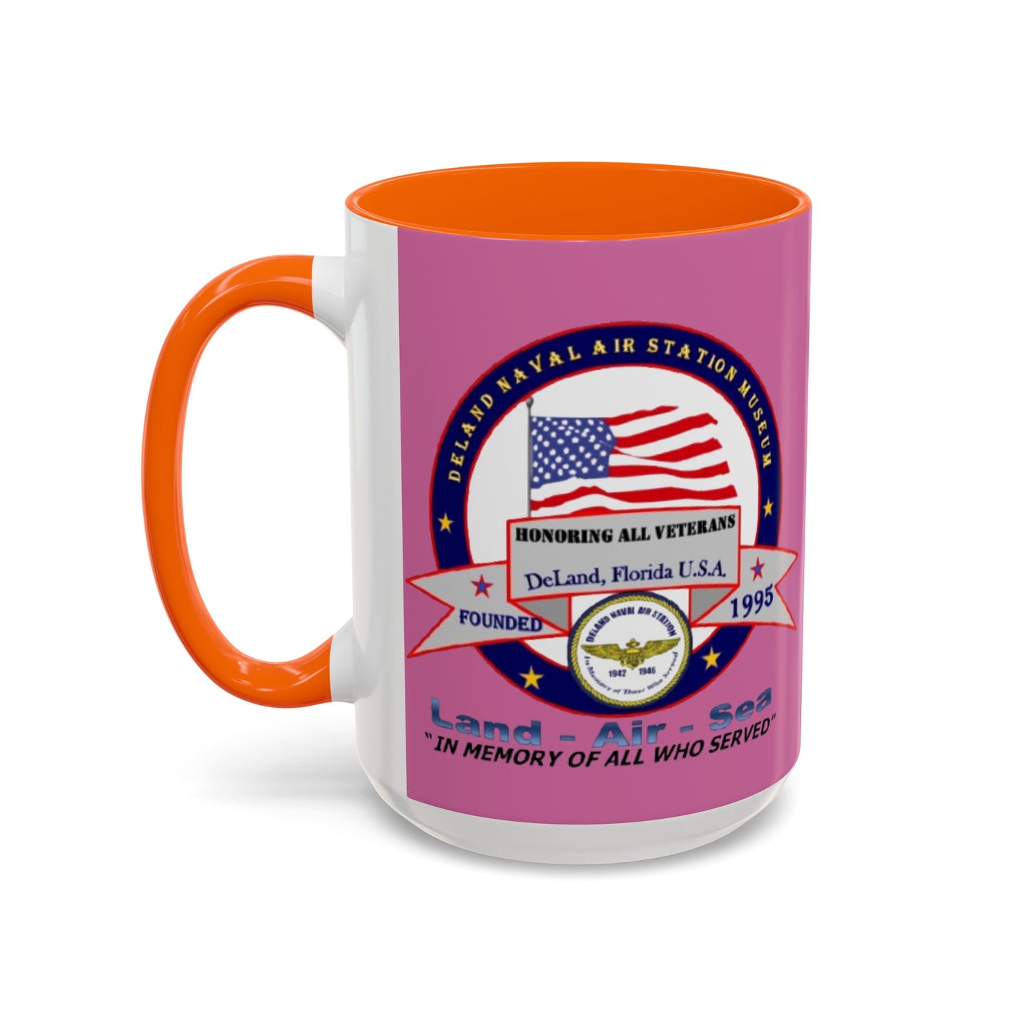 DNASM 2-sided, Founding & Student Art Pink Accent Mug by theGreenDragonTavern.shop