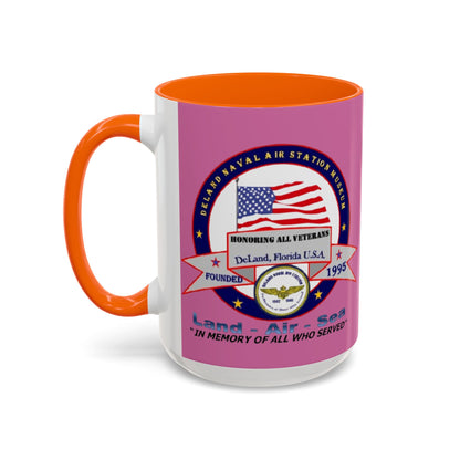 DNASM 2-sided, Founding & Student Art Pink Accent Mug by theGreenDragonTavern.shop
