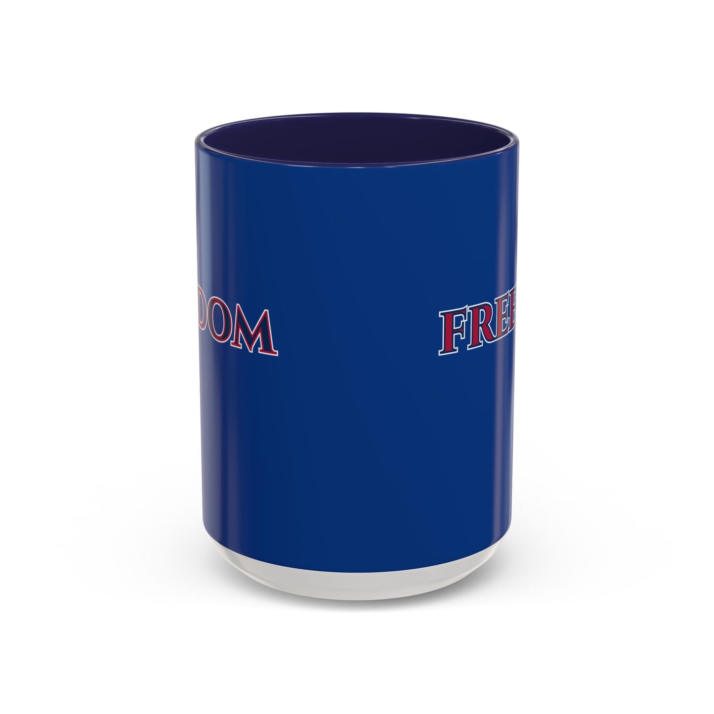Freedom, Dark Blue Accent Mug by theGreenDragonTavern.shop