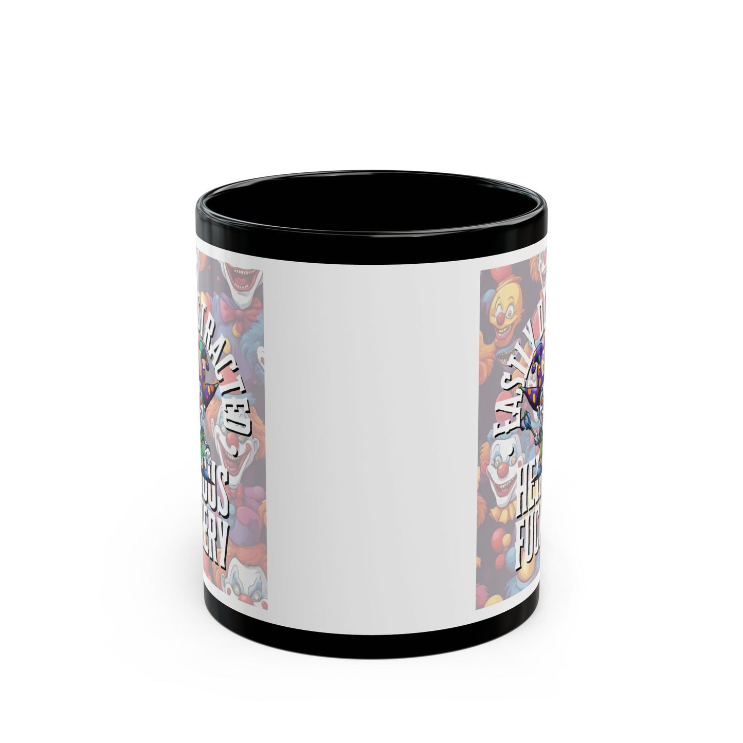 Easily Distracted by Heinous Fuckery Little Jinx White Mug by theGreenDragonTavern.shop