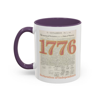 Declaration of Independence White Accent Mug by theGreenDragonTavern.shop