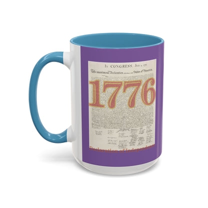 Declaration of Independence Light Purple Accent Mug by theGreenDragonTavern.shop