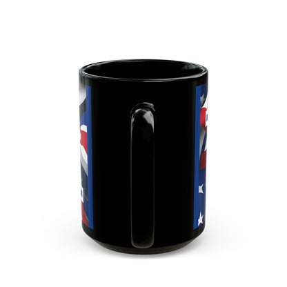 USA! USA! USA Blue font Patriot Blue Mug by theGreenDragonTavern.shop