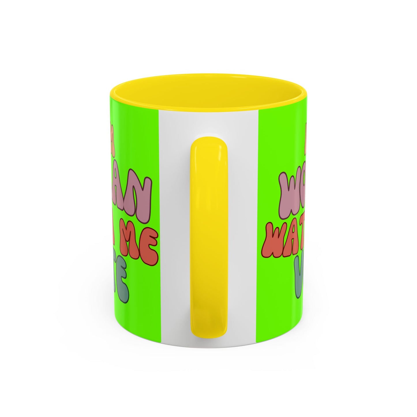 I Am Woman Watch Me Vote Light Green Accent Mug by theGreenDragonTavern.shop