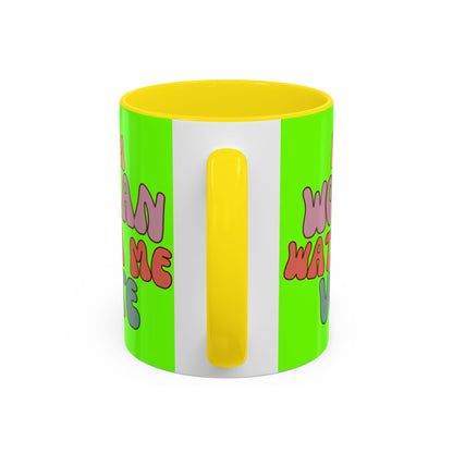 I Am Woman Watch Me Vote Light Green Accent Mug by theGreenDragonTavern.shop