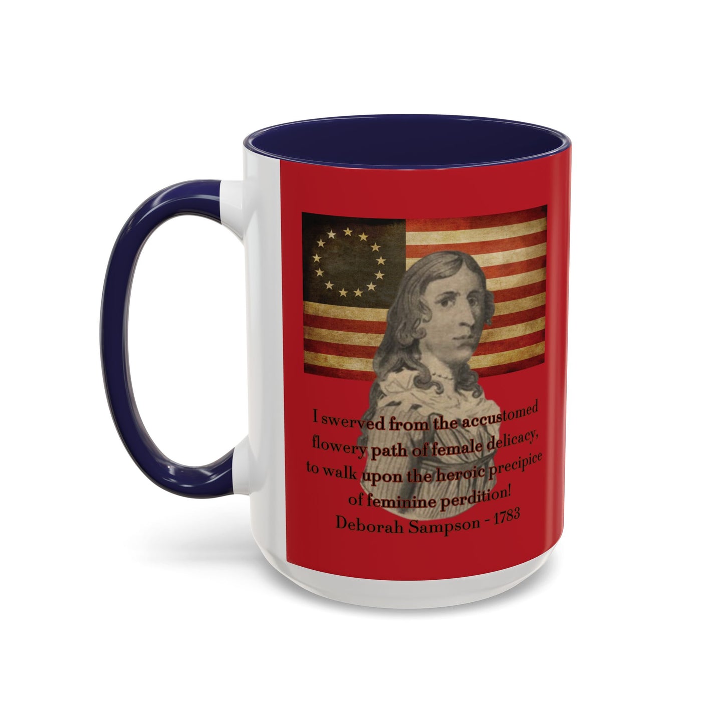 Deborah Sampson, America's Mulan Red Accent Mug by theGreenDragonTavern.shop