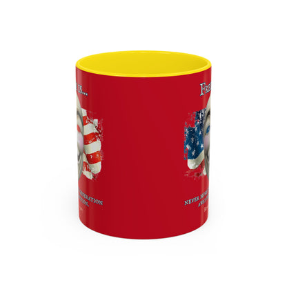 Ronald Reagan Freedom Vendetta Red Accent Mug by theGreenDragonTavern.shop