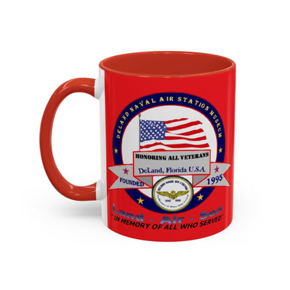 DNASM 2-sided, Founding & Student Art Red Accent Mug by theGreenDragonTavern.shop