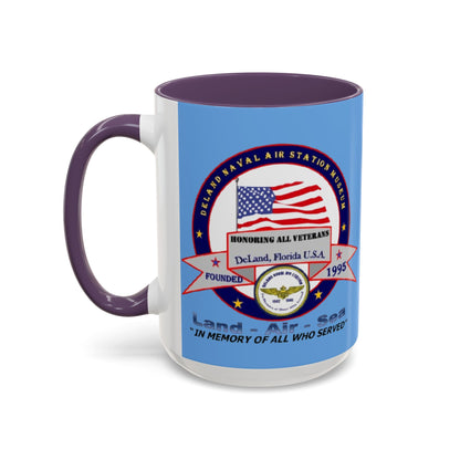 DNASM 2-sided, Founding & Student Art w/WhiteBG Light Blue Accent Mug by theGreenDragonTavern.shop