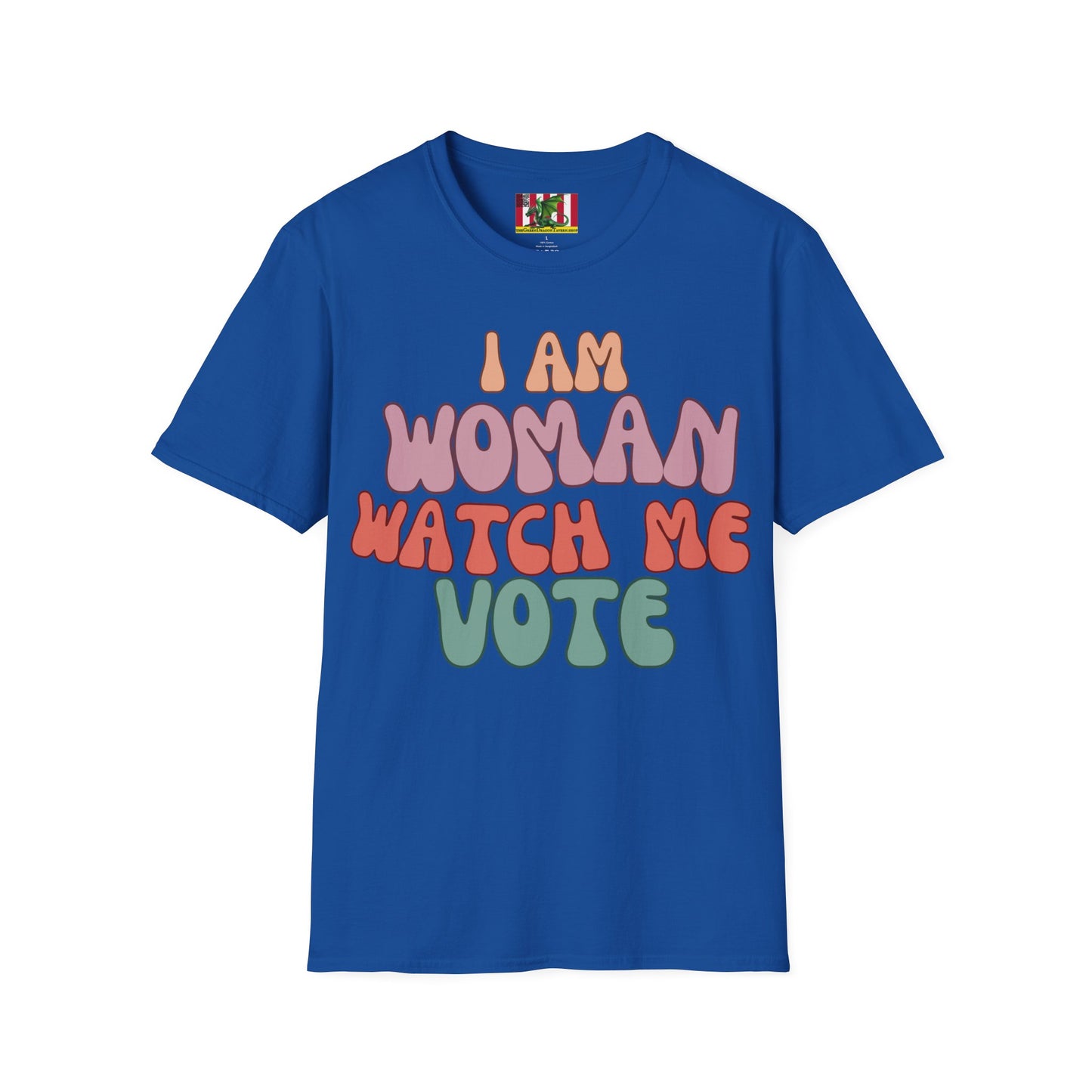 I Am Woman Watch Me Vote Dark colors Unisex T-Shirt by theGreenDragonTavern.shop