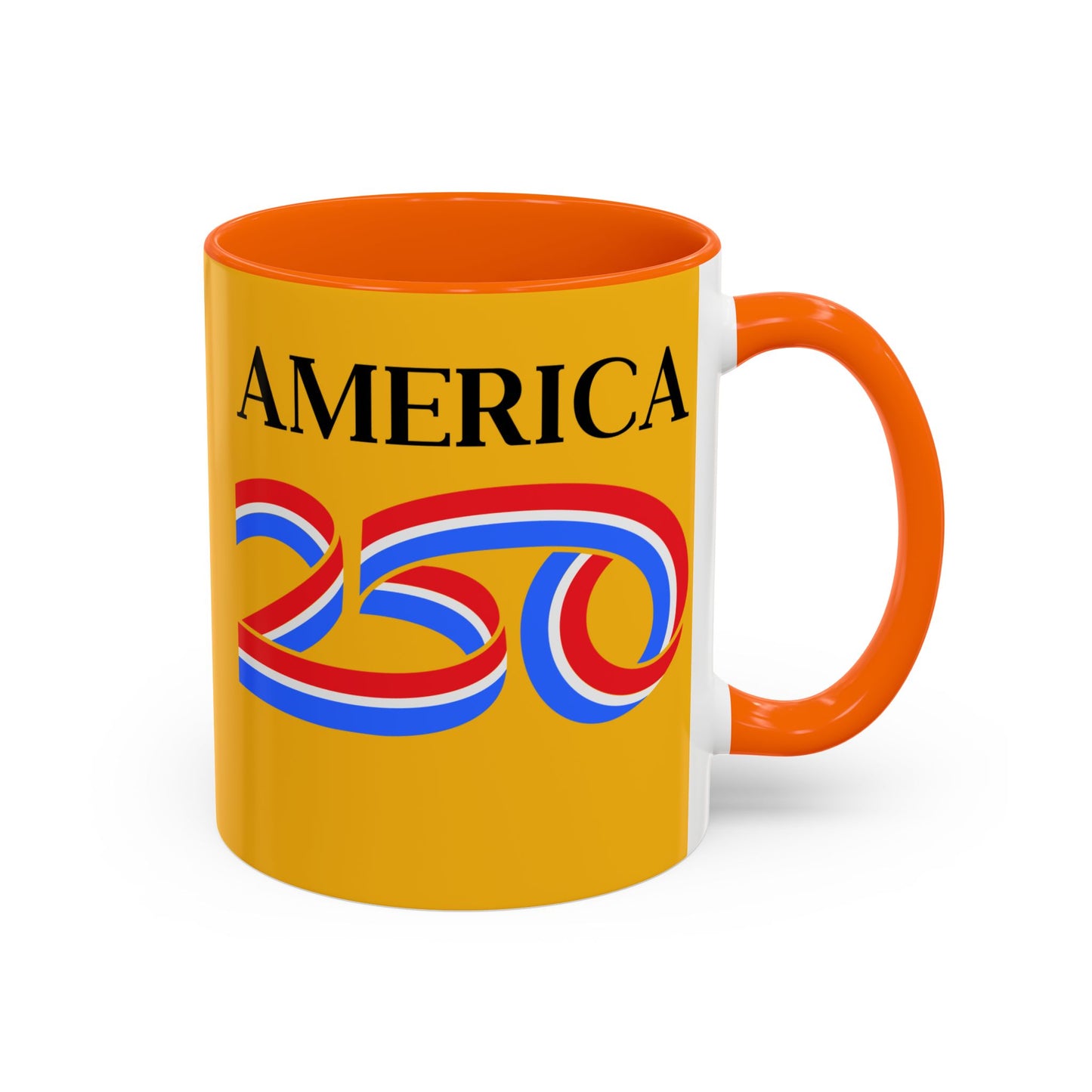 America 250 Yellow Accent Mug by theGreenDragonTavern.shop