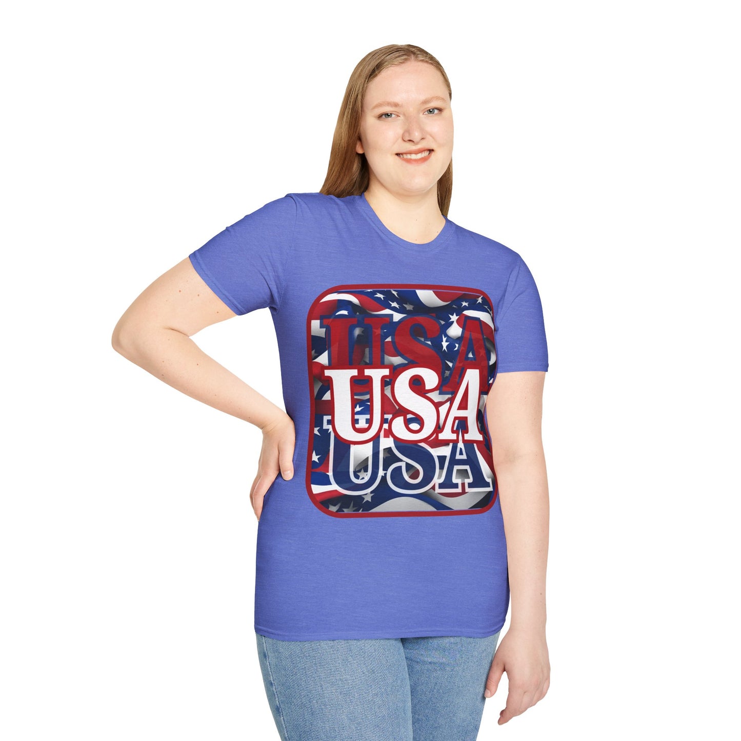 Red WHITE and Blue USA Patriot Light colors Unisex T-Shirt by theGreenDragonTavern.shop