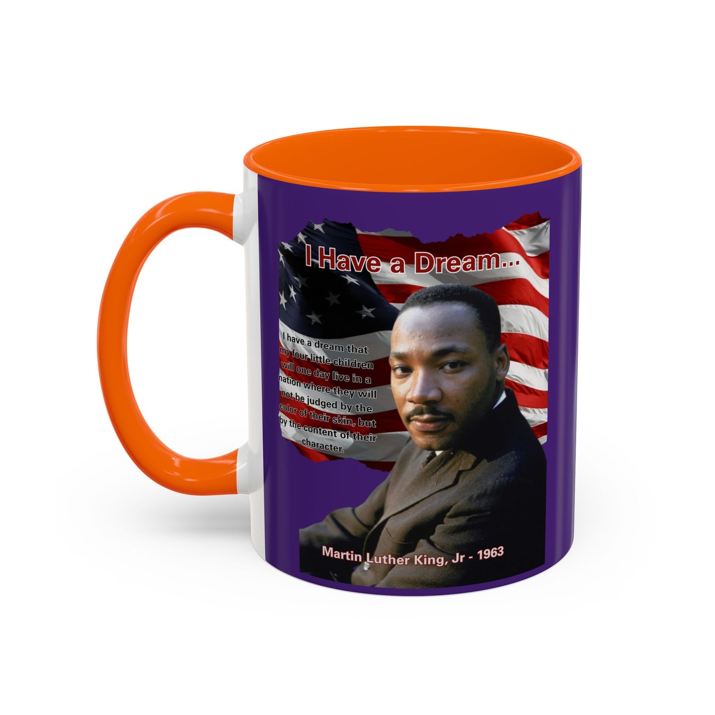 "I Have a Dream" MLKJr Purple Accent Mug by theGreenDragonTavern.shop