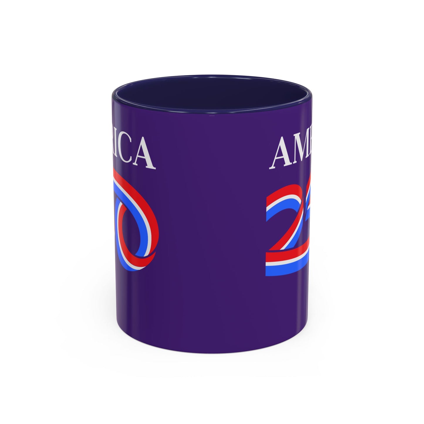America 250 Dark Purple Accent Mug by theGreenDragonTavern.shop