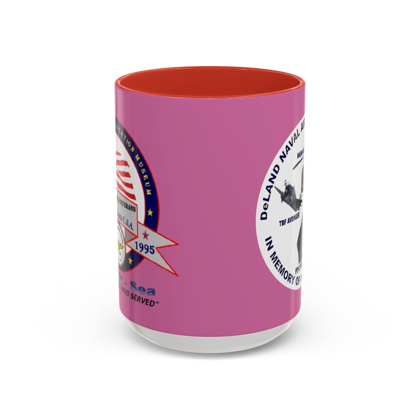 DNASM 2-sided, Founding & Student Art w/WhiteBG Pink Accent Mug by theGreenDragonTavern.shop