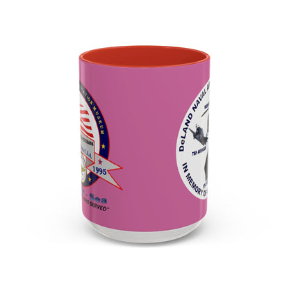 DNASM 2-sided, Founding & Student Art w/WhiteBG Pink Accent Mug by theGreenDragonTavern.shop