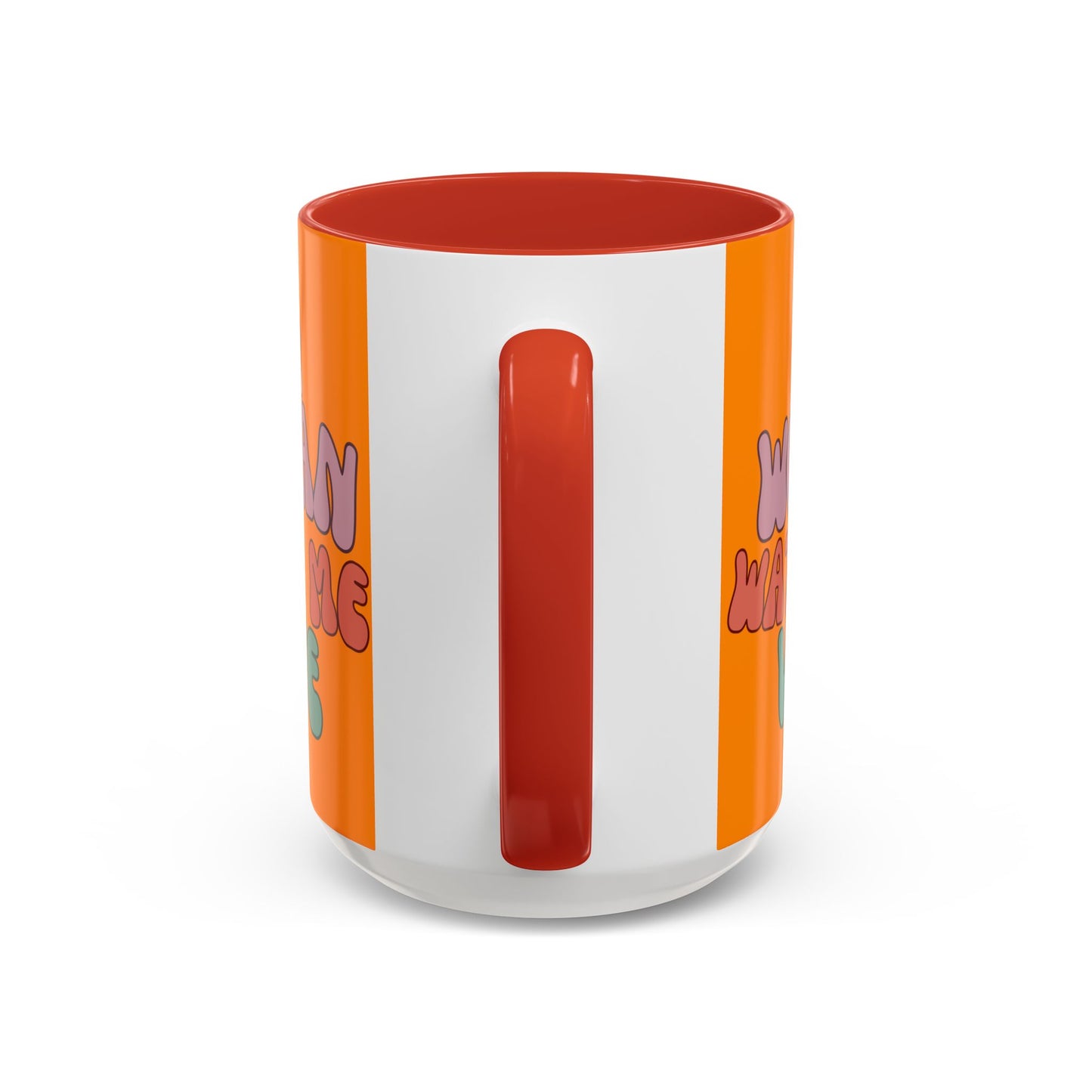 I Am Woman Watch Me Vote Orange Accent Mug by theGreenDragonTavern.shop