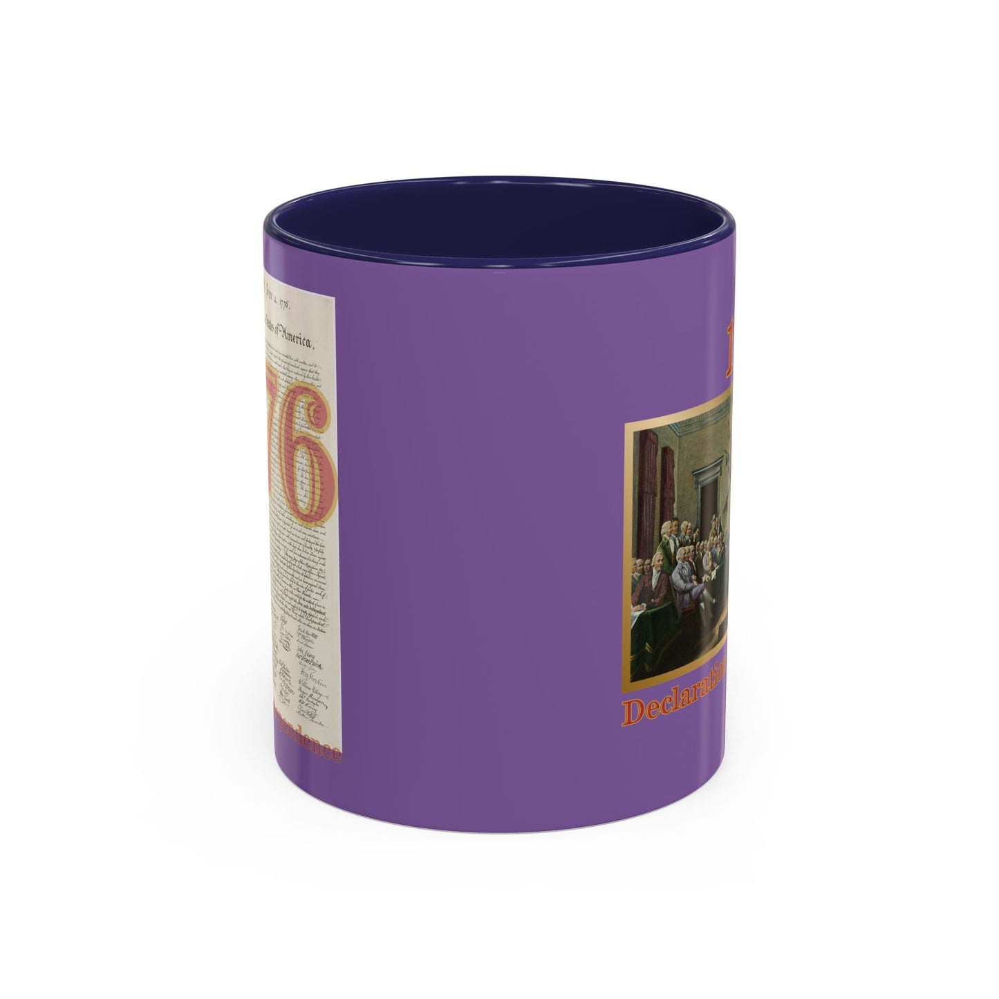 Declaration of Independence Light Purple Accent Mug by theGreenDragonTavern.shop