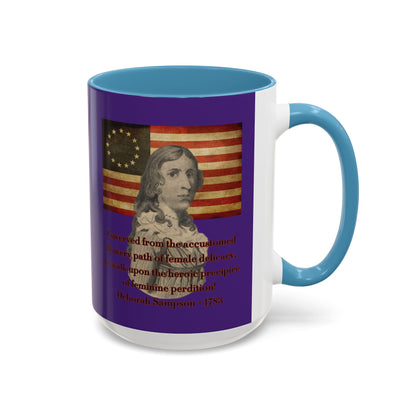 Deborah Sampson, America's Mulan Dark Purple Accent Mug by theGreenDragonTavern.shop