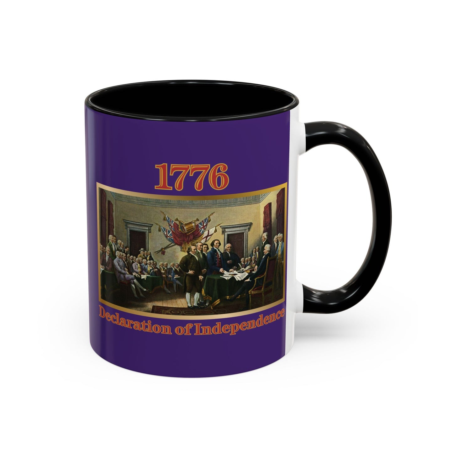 Declaration of Independence Dark Purple Accent Mug by theGreenDragonTavern.shop
