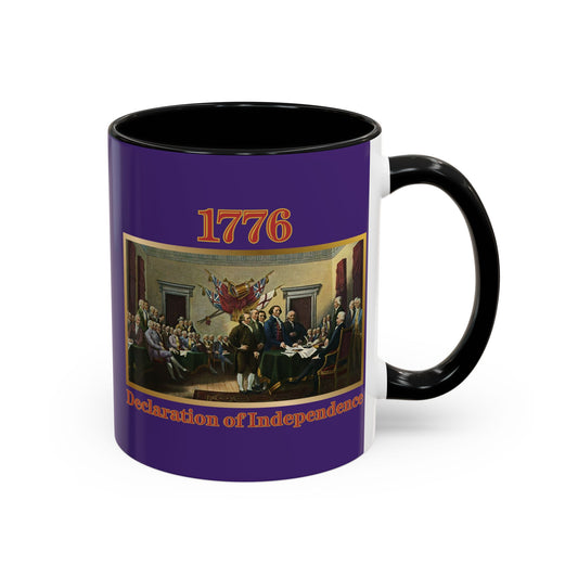 Declaration of Independence Dark Purple Accent Mug by theGreenDragonTavern.shop