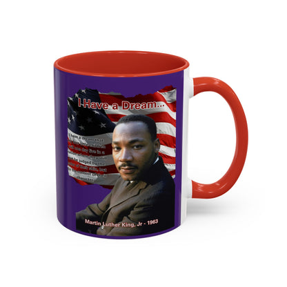 "I Have a Dream" MLKJr Purple Accent Mug by theGreenDragonTavern.shop