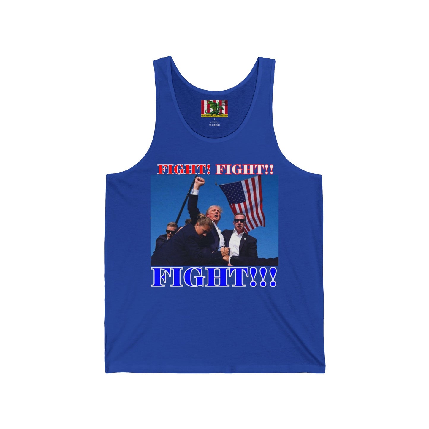 FIGHT! FIGHT!! FIGHT!!! Unisex Jersey Tank Top by theGreenDragonTavern.shop