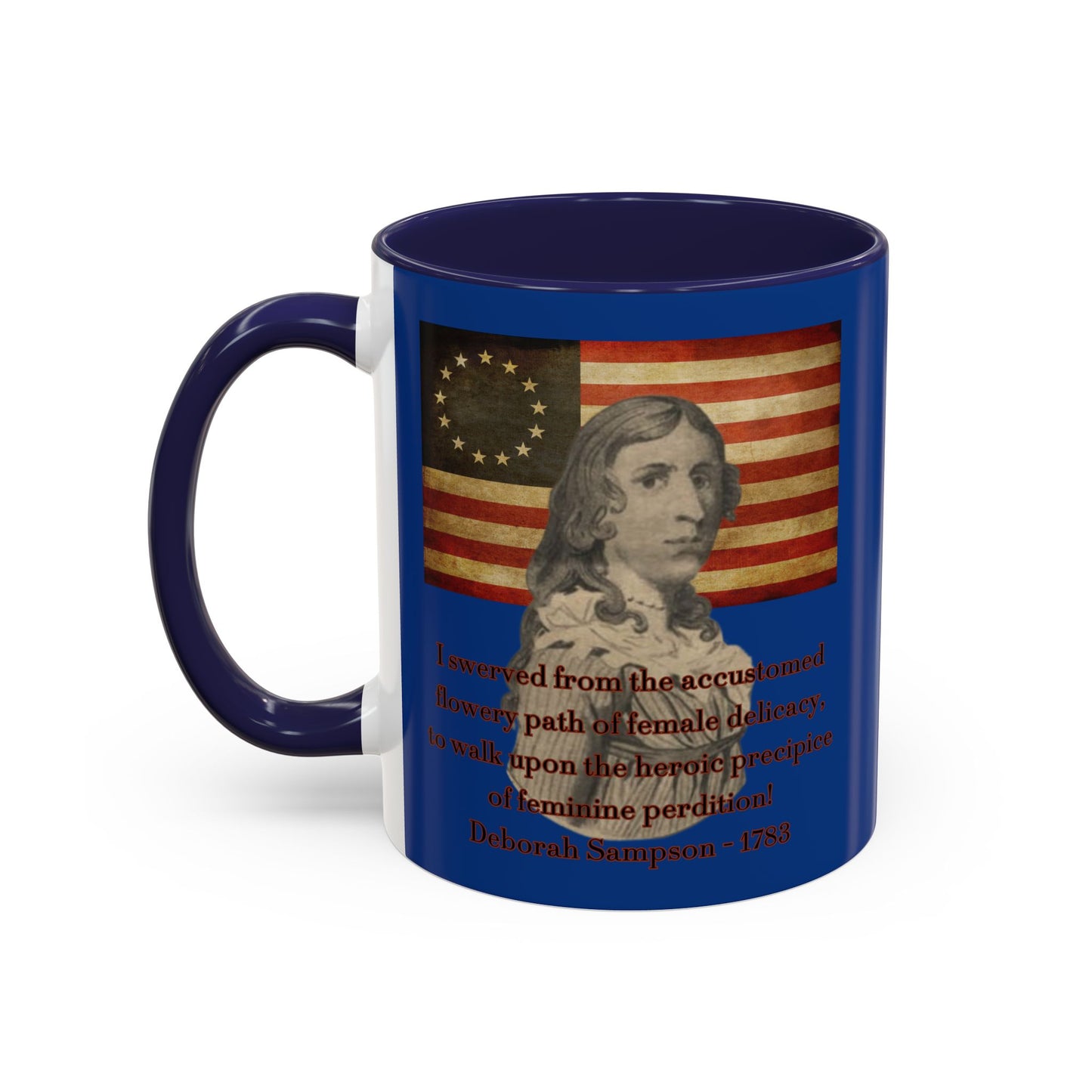 Deborah Sampson, America's Mulan Dark Blue Accent Mug by theGreenDragonTavern.shop