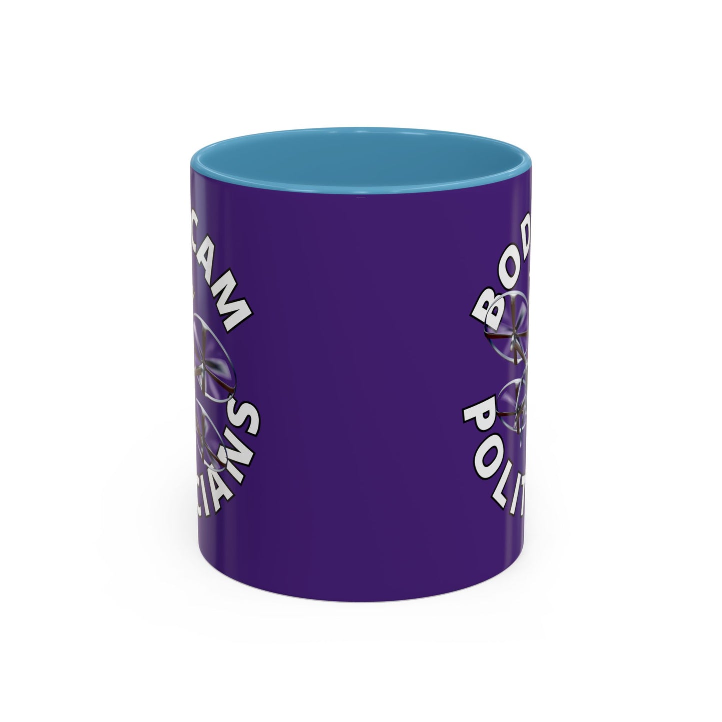 Bodycam the Politicians Drone Dark Purple Accent Mug by theGreenDragonTavern.shop