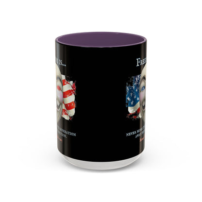 Ronald Reagan Freedom Vendetta Black Accent Mug by theGreenDragonTavern.shop