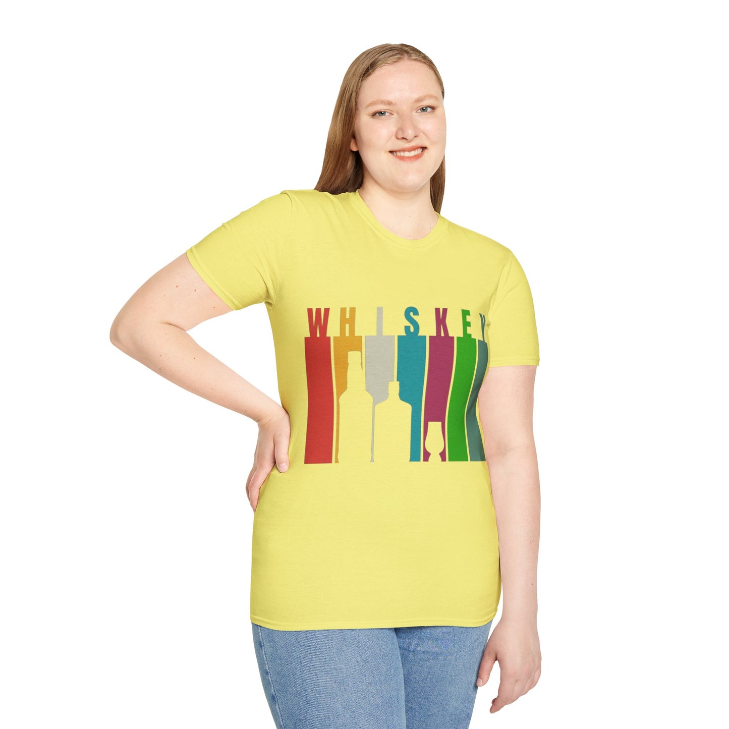 Whiskey spelled with an 'e' Light colors Unisex T-Shirt by theGreenDragonTavern.shop