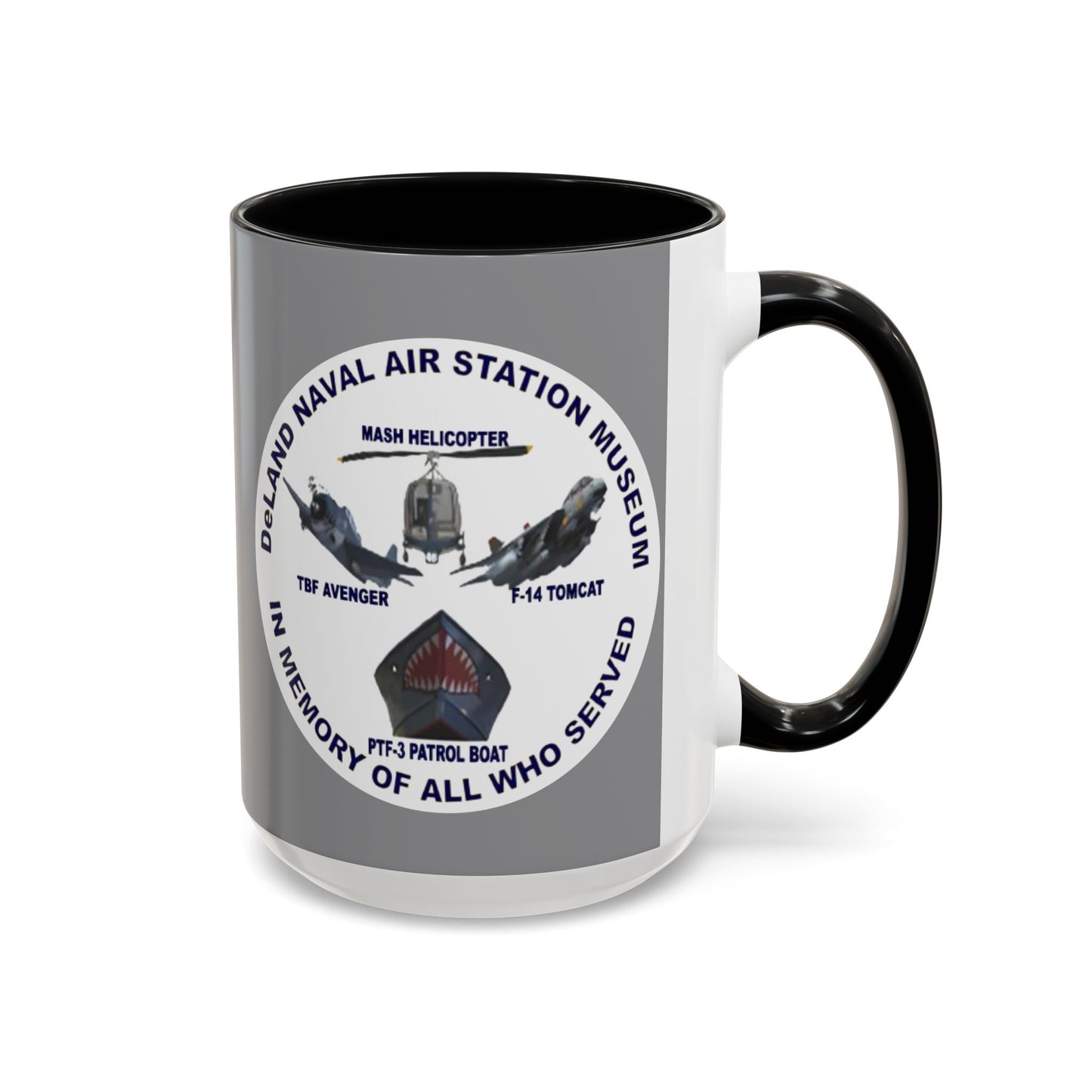 DNASM 2-sided, Founding & Student Art w/WhiteBG Grey Accent Mug by theGreenDragonTavern.shop