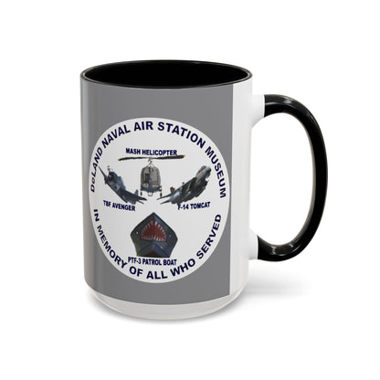 DNASM 2-sided, Founding & Student Art w/WhiteBG Grey Accent Mug by theGreenDragonTavern.shop