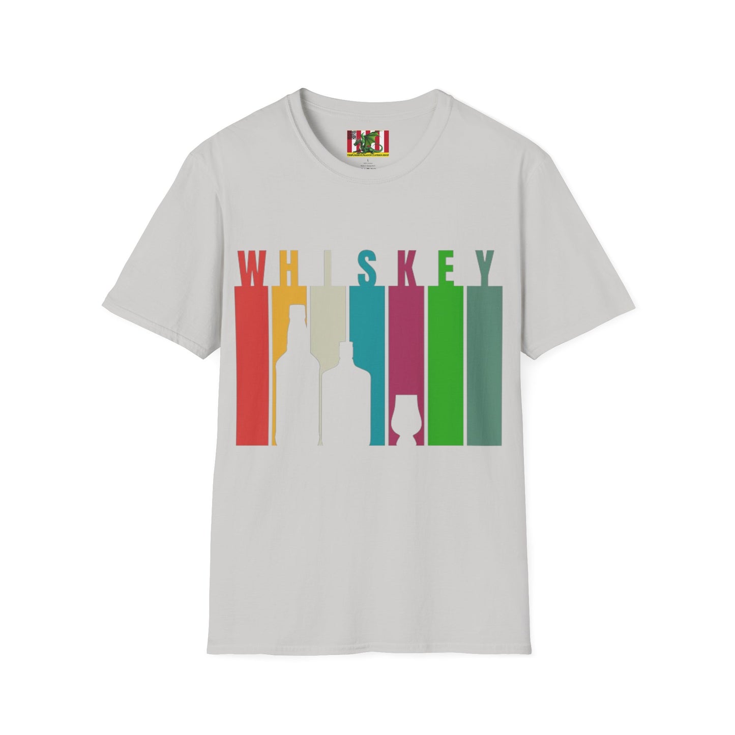 Whiskey spelled with an 'e' Light colors Unisex T-Shirt by theGreenDragonTavern.shop